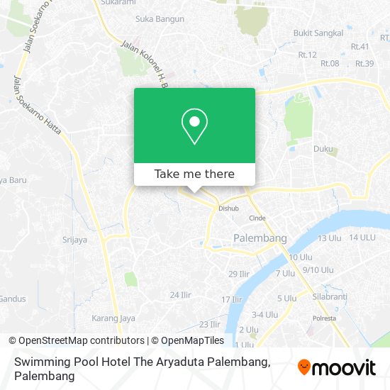Swimming Pool Hotel The Aryaduta Palembang map