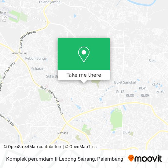 Komplek perumdam II Lebong Siarang map