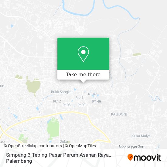 Simpang 3 Tebing Pasar Perum Asahan Raya. map