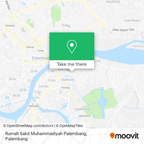 Rumah Sakit Muhammadiyah Palembang map