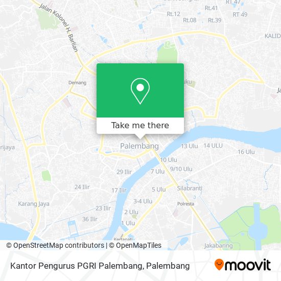 Kantor Pengurus PGRI Palembang map