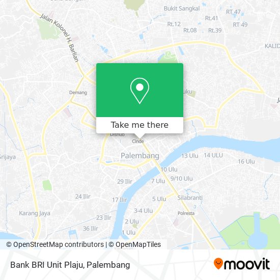 Bank BRI  Unit Plaju map