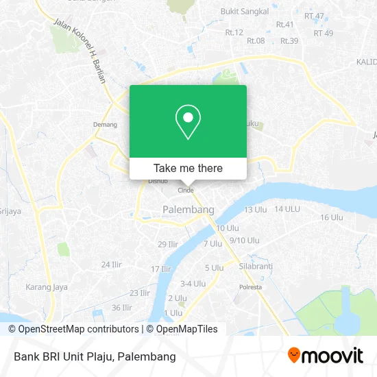 Bank BRI  Unit Plaju map
