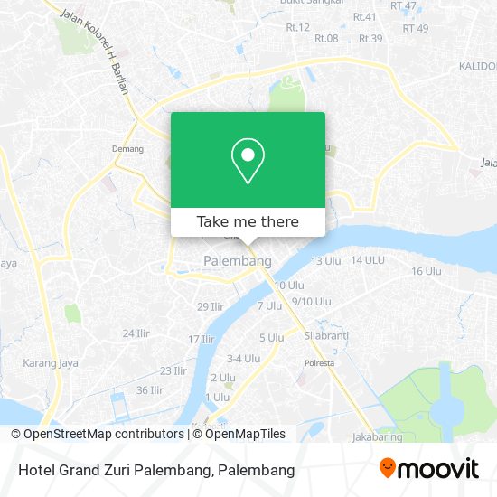 Hotel Grand Zuri Palembang map