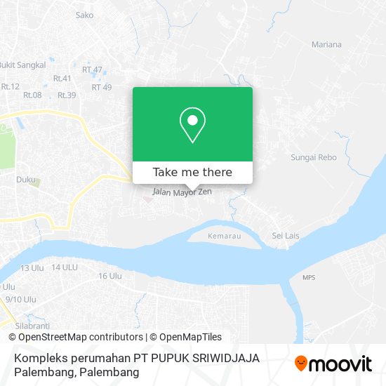 Kompleks perumahan PT PUPUK SRIWIDJAJA Palembang map