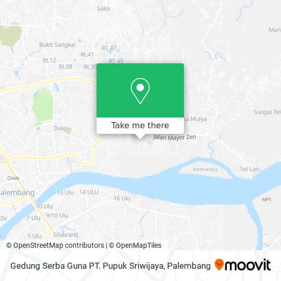 Gedung Serba Guna PT. Pupuk Sriwijaya map