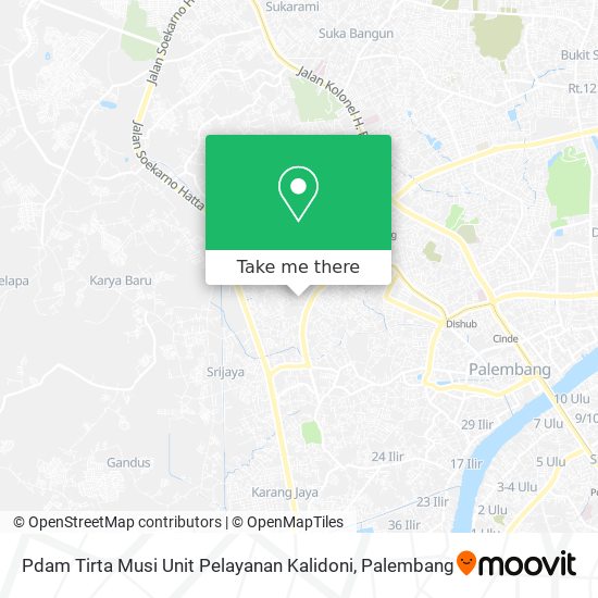 Pdam Tirta Musi Unit Pelayanan Kalidoni map