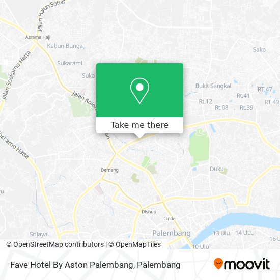 Fave Hotel By Aston Palembang map