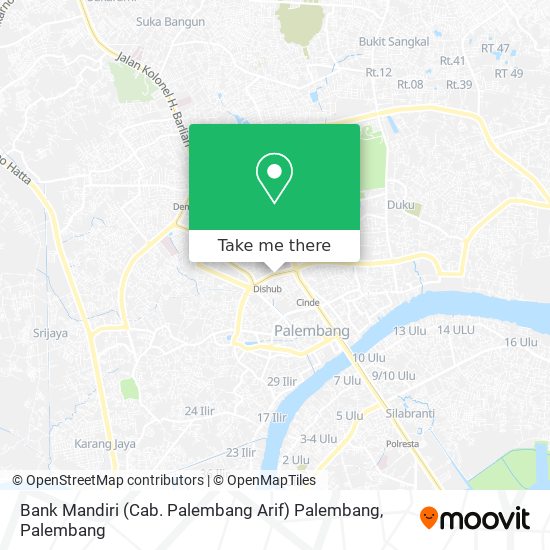 Bank Mandiri (Cab. Palembang Arif) Palembang map