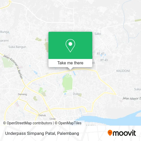 Underpass Simpang Patal map