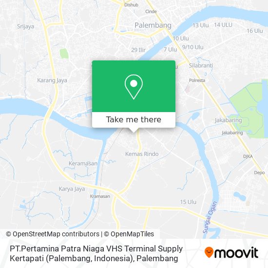 PT.Pertamina Patra Niaga VHS Terminal Supply Kertapati (Palembang, Indonesia) map