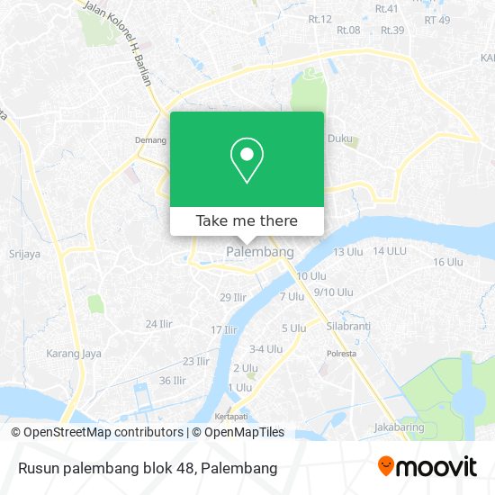 Rusun palembang blok 48 map