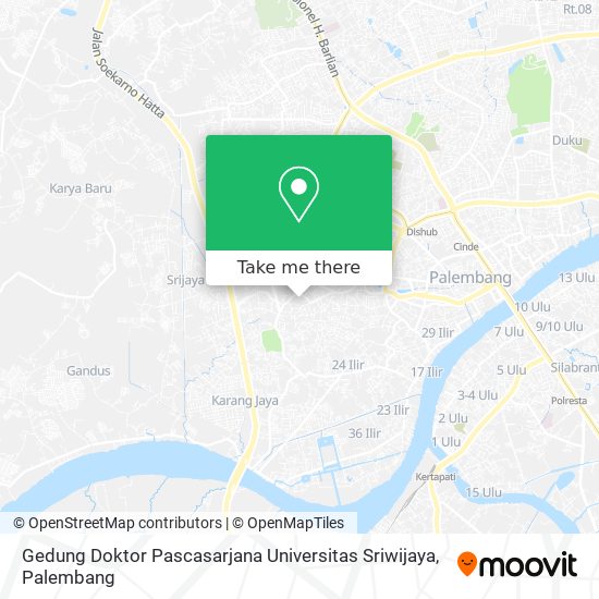 Gedung Doktor Pascasarjana Universitas Sriwijaya map