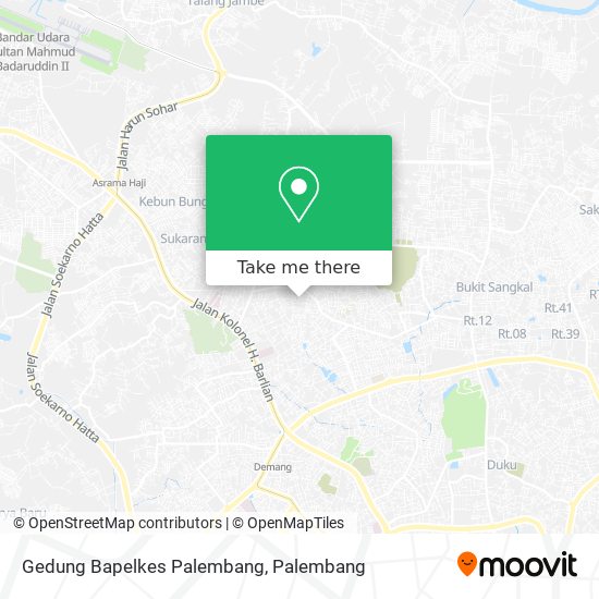 Gedung Bapelkes Palembang map