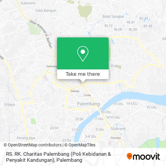 RS. RK. Charitas Palembang (Poli Kebidanan & Penyakit Kandungan) map