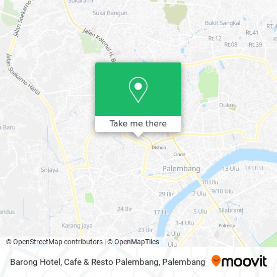 Barong Hotel, Cafe & Resto Palembang map
