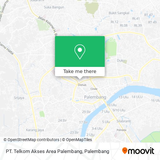 PT. Telkom Akses Area Palembang map