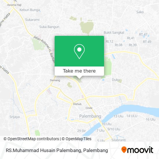 RS.Muhammad Husain Palembang map