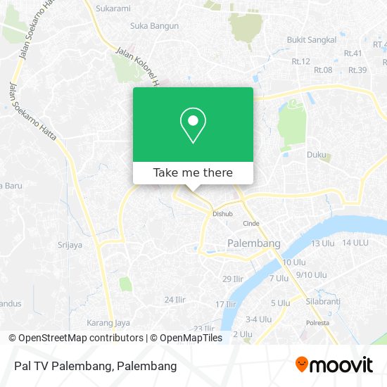 Pal TV Palembang map