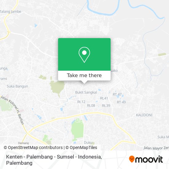 Kenten - Palembang - Sumsel - Indonesia map
