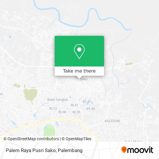 Palem Raya Pusri Sako map