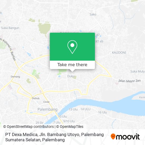 PT Dexa Medica, Jln. Bambang Utoyo, Palembang Sumatera Selatan map