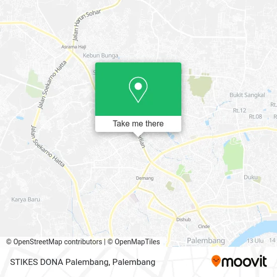 STIKES DONA Palembang map