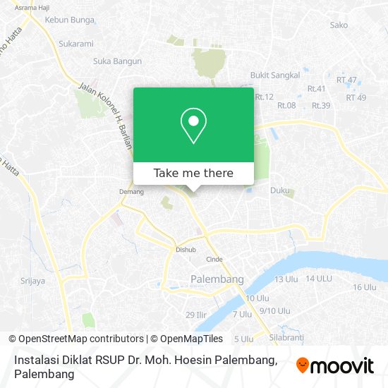 Instalasi Diklat RSUP Dr. Moh. Hoesin Palembang map