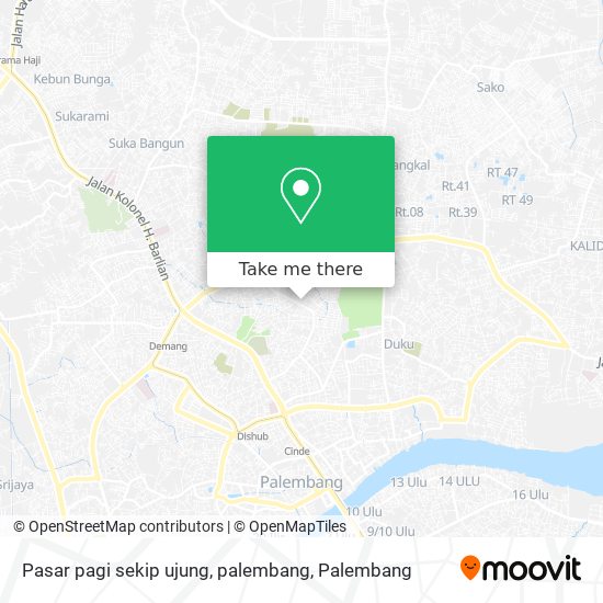 Pasar pagi sekip ujung, palembang map