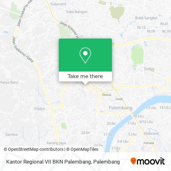 Kantor Regional VII BKN Palembang map