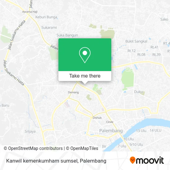 Kanwil kemenkumham sumsel map
