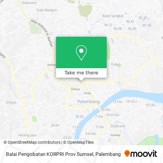 Balai Pengobatan KORPRI Prov Sumsel map