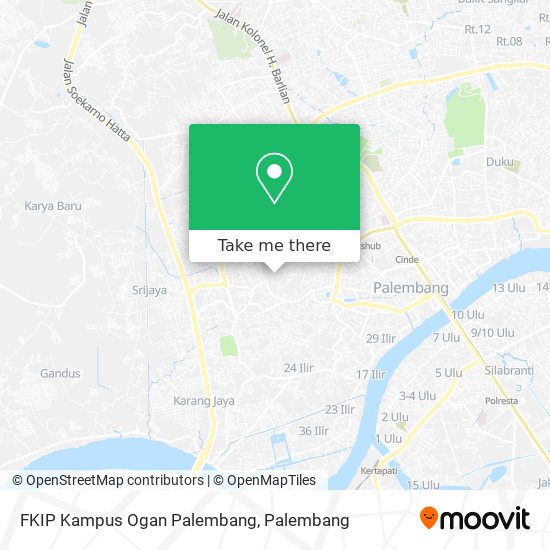 FKIP Kampus Ogan Palembang map