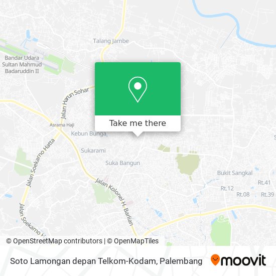 Soto Lamongan depan Telkom-Kodam map