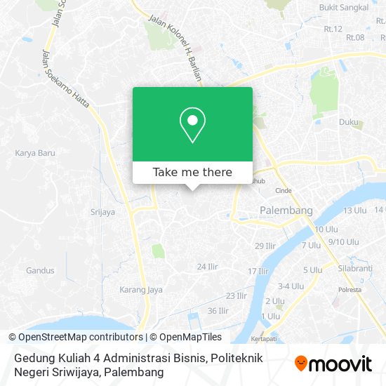 Gedung Kuliah 4 Administrasi Bisnis, Politeknik Negeri Sriwijaya map