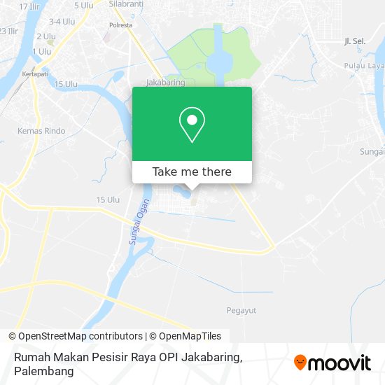Rumah Makan Pesisir Raya OPI Jakabaring map