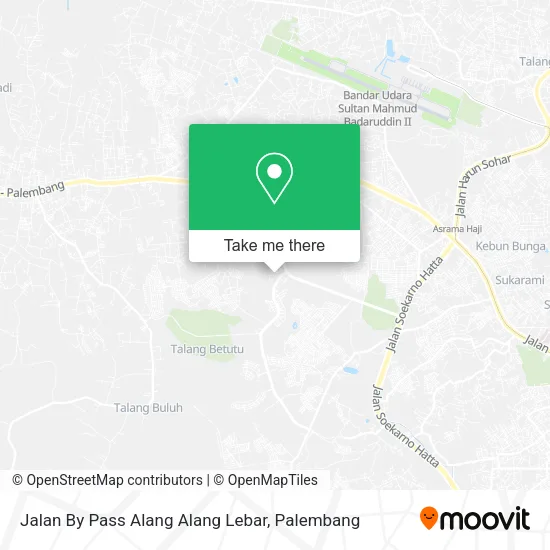 Jalan By Pass Alang Alang Lebar map