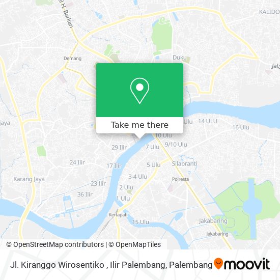 Jl. Kiranggo Wirosentiko , Ilir Palembang map
