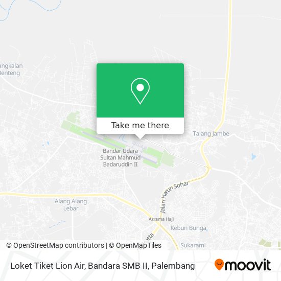 Loket Tiket Lion Air, Bandara SMB II map