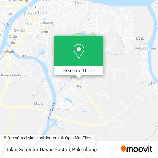 Jalan Gubernur Hasan Bastari map