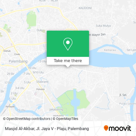 Masjid Al-Akbar, Jl. Jaya V - Plaju map