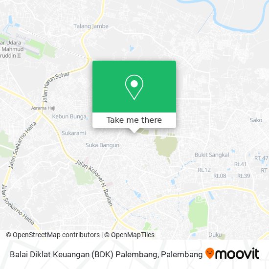 Balai Diklat Keuangan (BDK) Palembang map