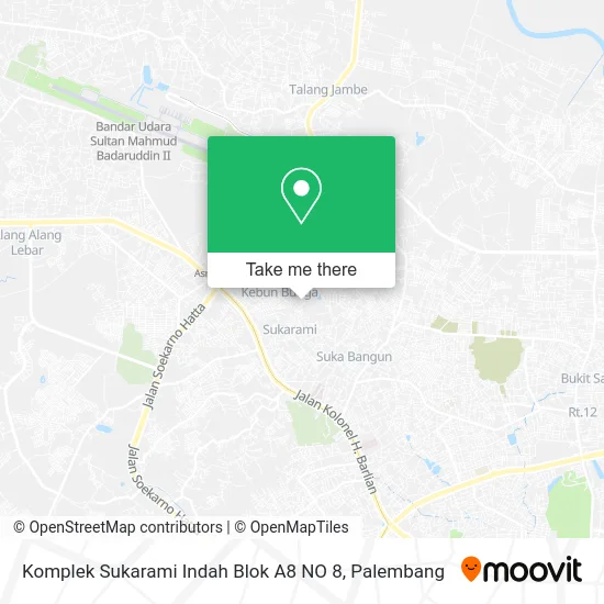 Komplek Sukarami Indah Blok A8 NO 8 map