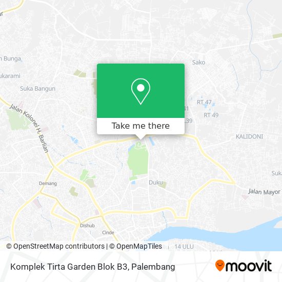 Komplek Tirta Garden Blok B3 map