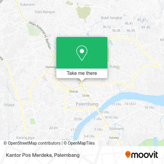 Kantor Pos Merdeka map