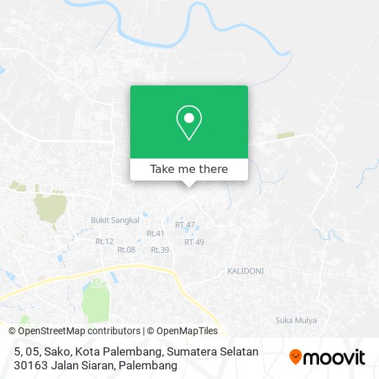 5, 05, Sako, Kota Palembang, Sumatera Selatan 30163 Jalan Siaran map