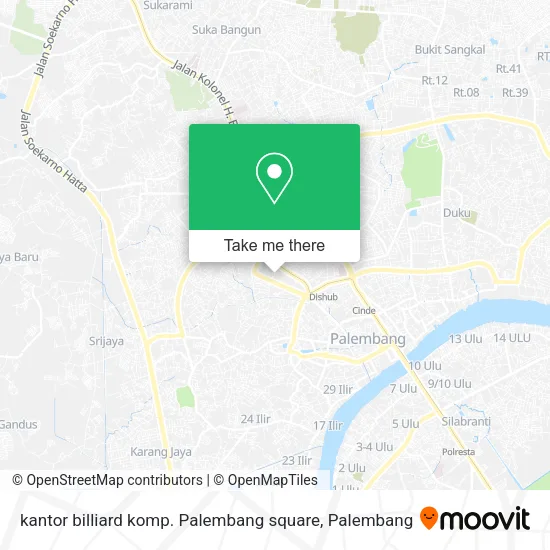 kantor billiard komp. Palembang square map