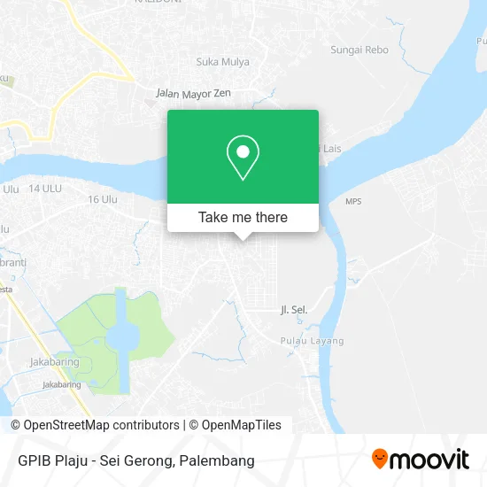 GPIB Plaju - Sei Gerong map