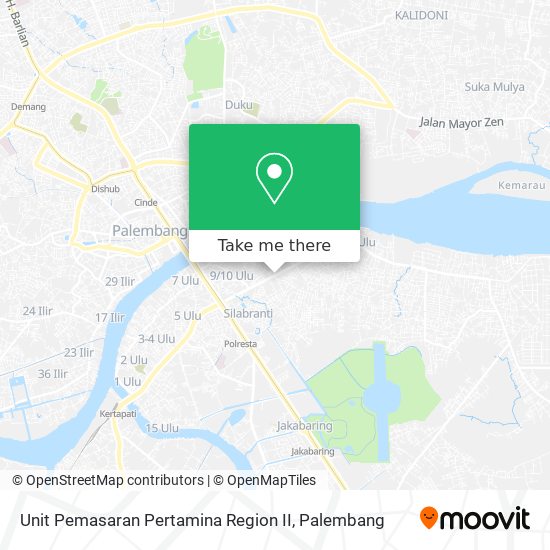 Unit Pemasaran Pertamina Region II map