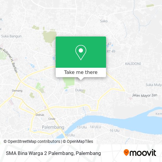SMA Bina Warga 2 Palembang map